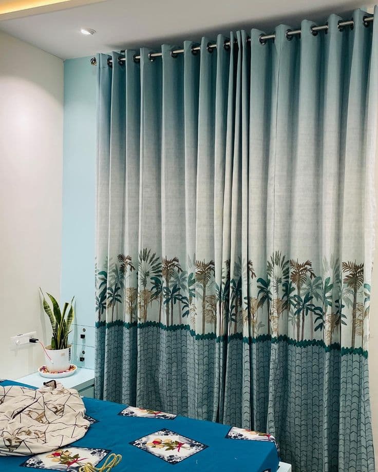 Digital Print Curtains in a Hyderabad home — example 1