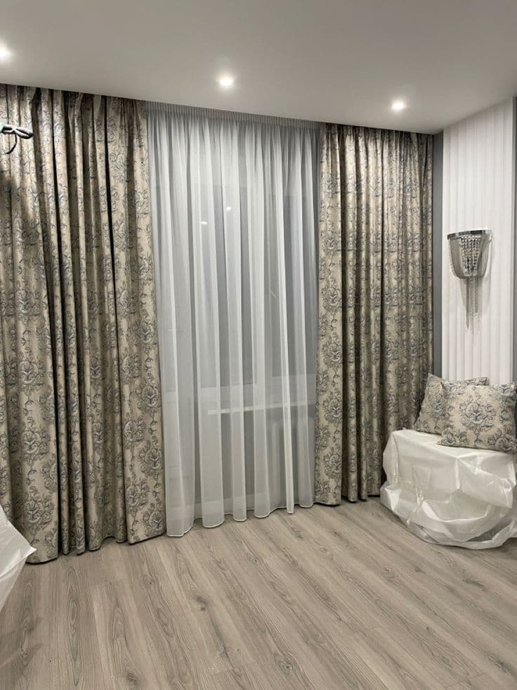 Printed Curtains in a Hyderabad home — example 2
