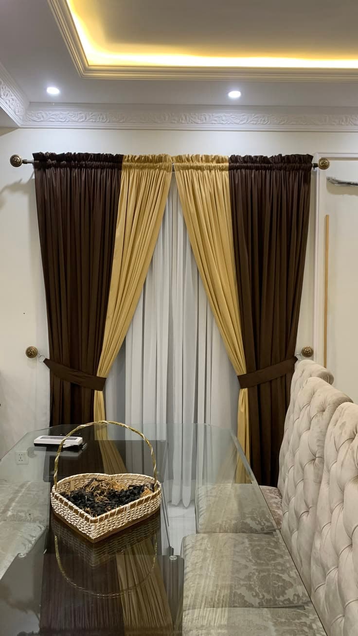 Satin Curtains in a Hyderabad home — example 1