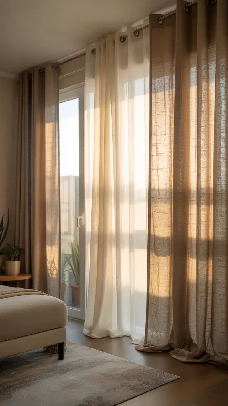 Sheer Curtains in a Hyderabad home — example 3