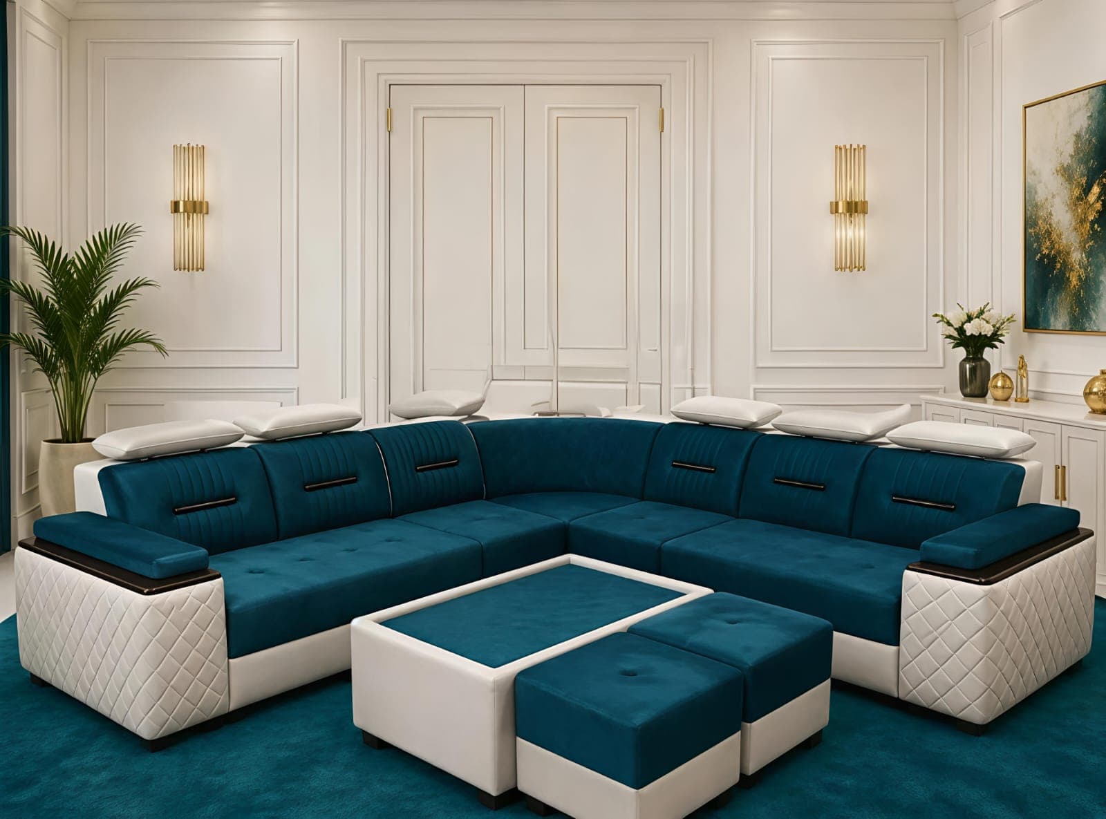Upholstered sofa in a Hyderabad home — example 7