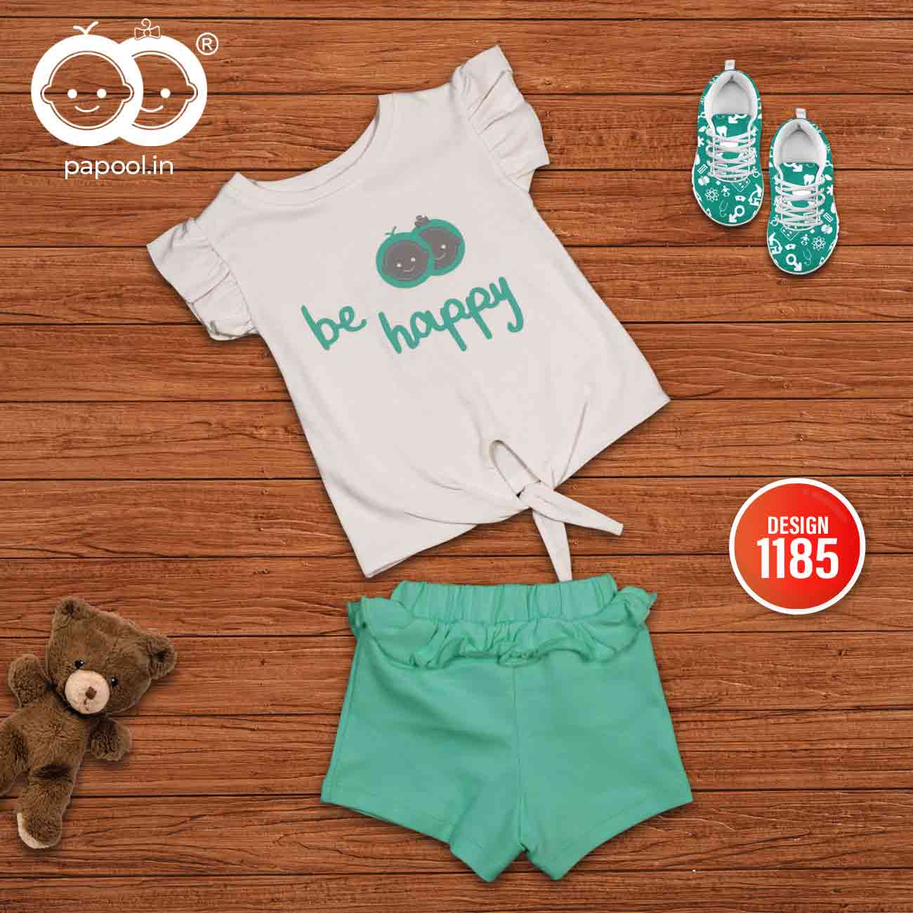 Papool+Casual Wear For Baby Girls
