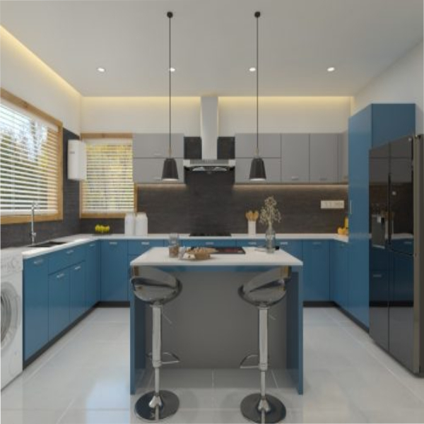 Elegant Interior and Modular Kitchen Private Limited+Kitchen WIth Island Counter
