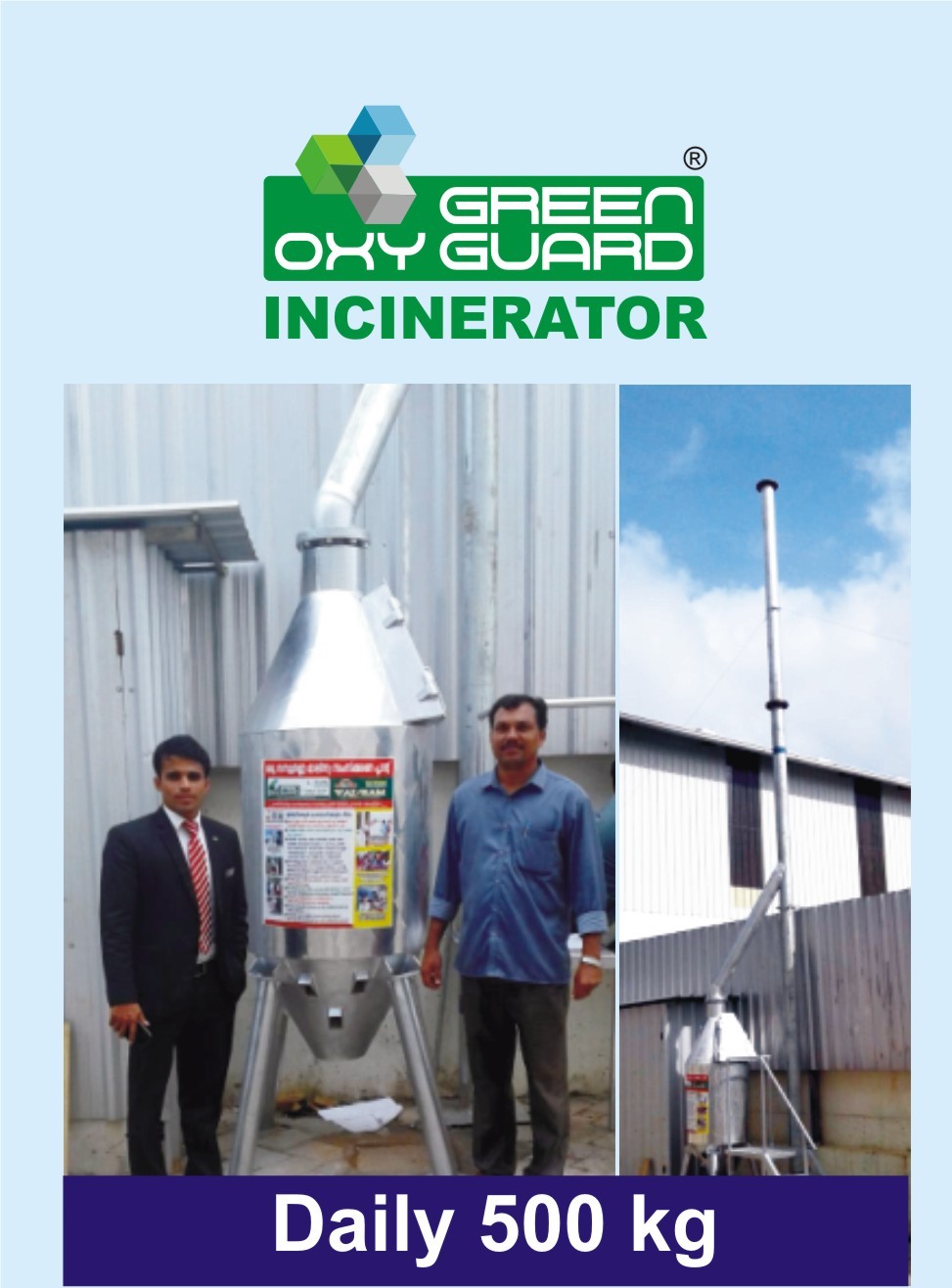 Green Oxy Guard+Waste Plant Incinerator-500Kg
